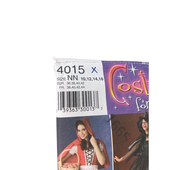 Simplicity 4015 Costume Alice Riding Hood Santa Leprechaun Pattern Size 10-16 - Picture 2 of 7